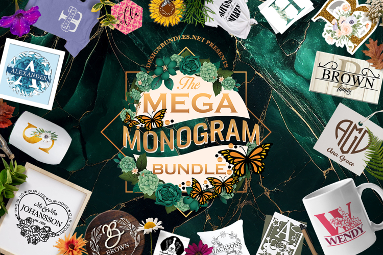 The Mega Monogram Bundle | DesignBundles